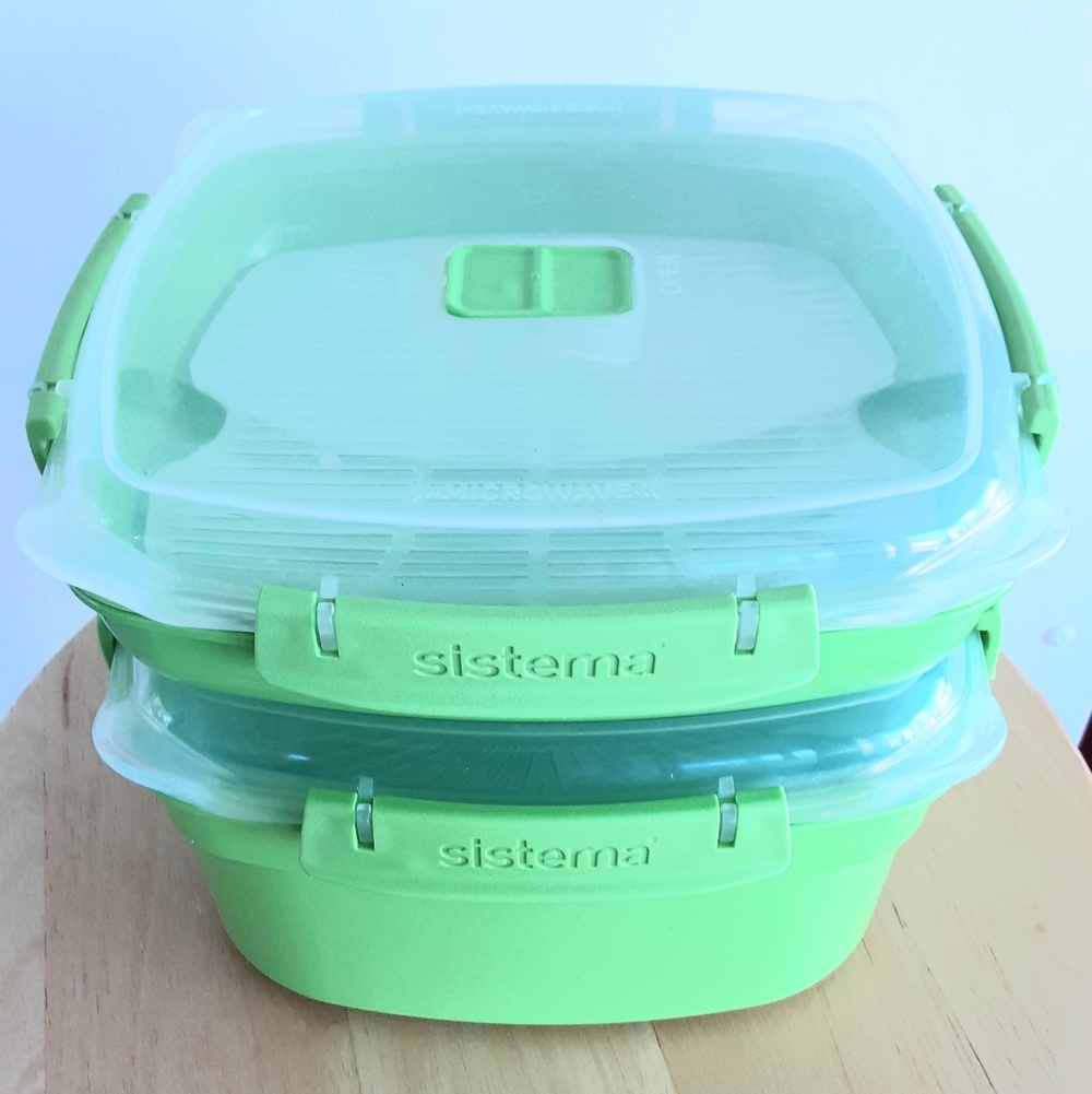 Sistema Microwave Cooking And Food Storage Containers, Two Sizes